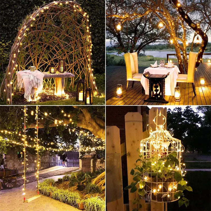 Outdoor Garden Fairy String Light Led Twinkle Waterproof Lamp for Christmas Patio & mo close-up view