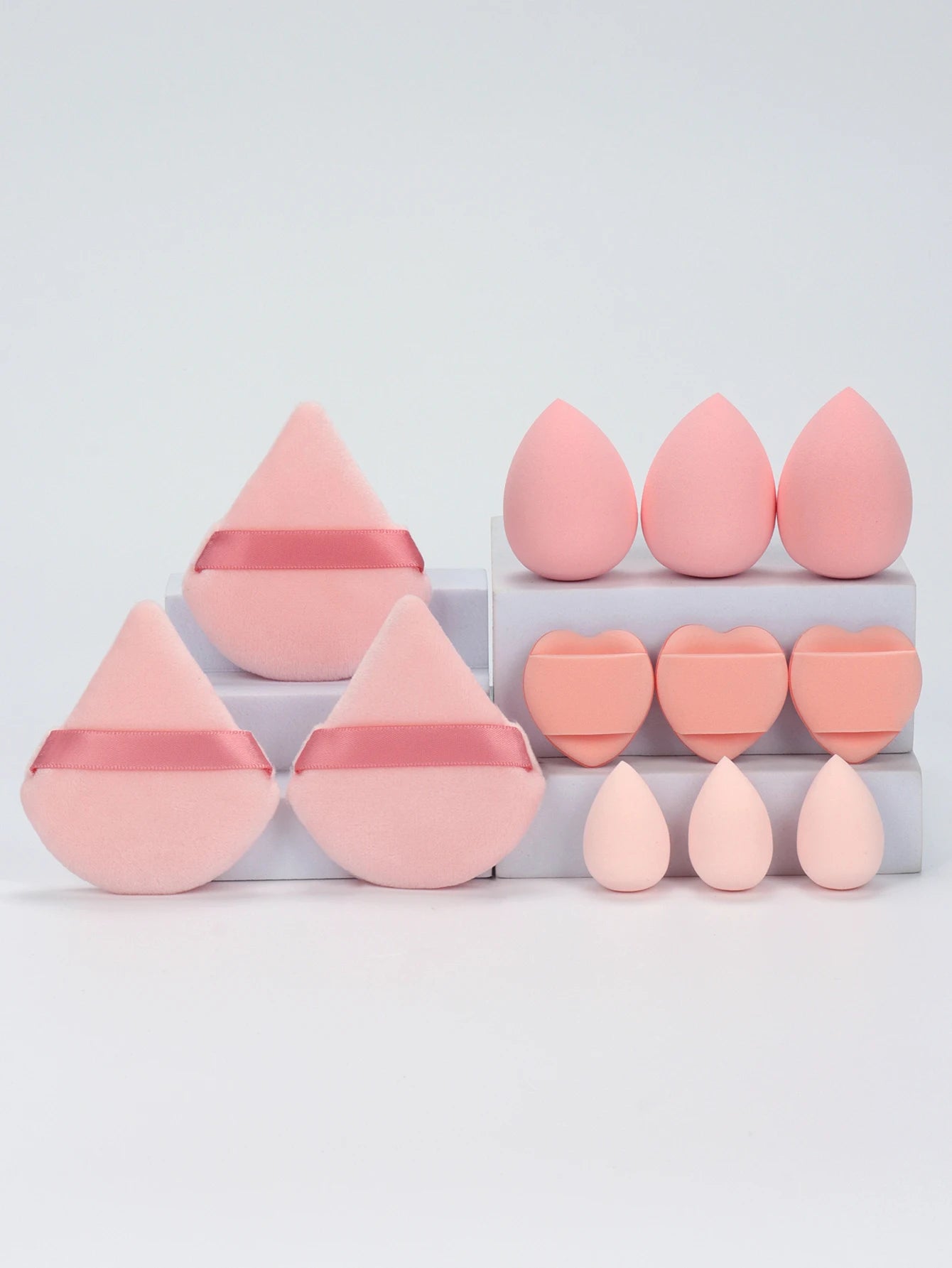 12-Piece All-Purpose Makeup Sponge Set, Made of 3 Loose Powder Puffs, 3 Mini Air Cush alternate view
