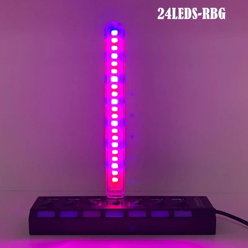 DC5V 24LED USB Night Light | 7 Color Atmosphere Lamp for Live Streaming lifestyle view