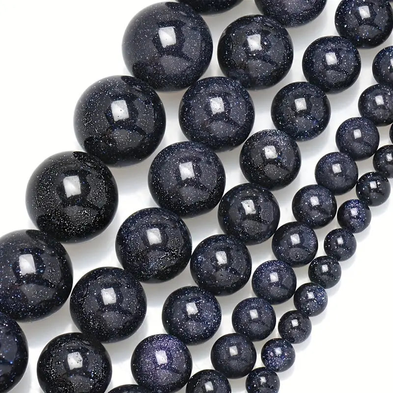 A++ Natural Golden Sandstone & Blue Sandstone & Green Sandstone Loose Beads for Jewelry detail view