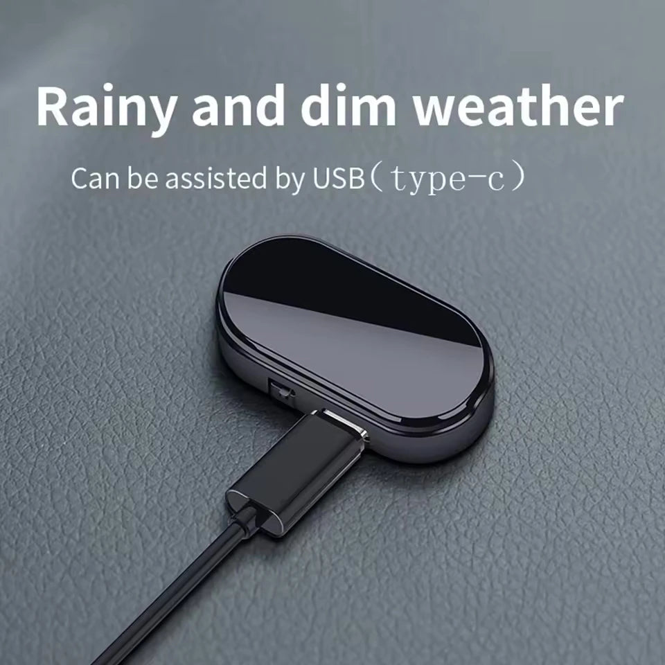 Solar Powered Fake Car Security Light | Simulated Dummy Alarm LED Warning Lamp close-up view