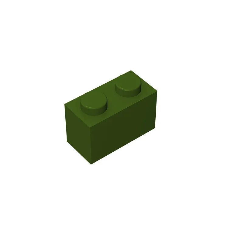 Educational Assemblage Gobricks Brick 1 x 2 without Bottom Tube | Compatible with Lego close-up view