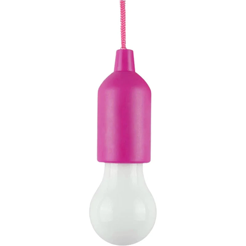 Battery Operated LED Pull Cord Light | Portable Hanging Lantern for Camping, Garden, alternate view