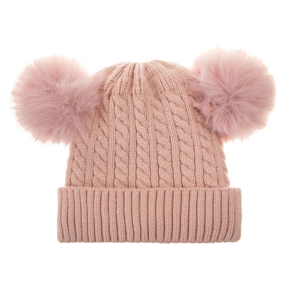 Baby Knotted Turban Hat | Warm Fleece Lined Beanie for Infants detail view