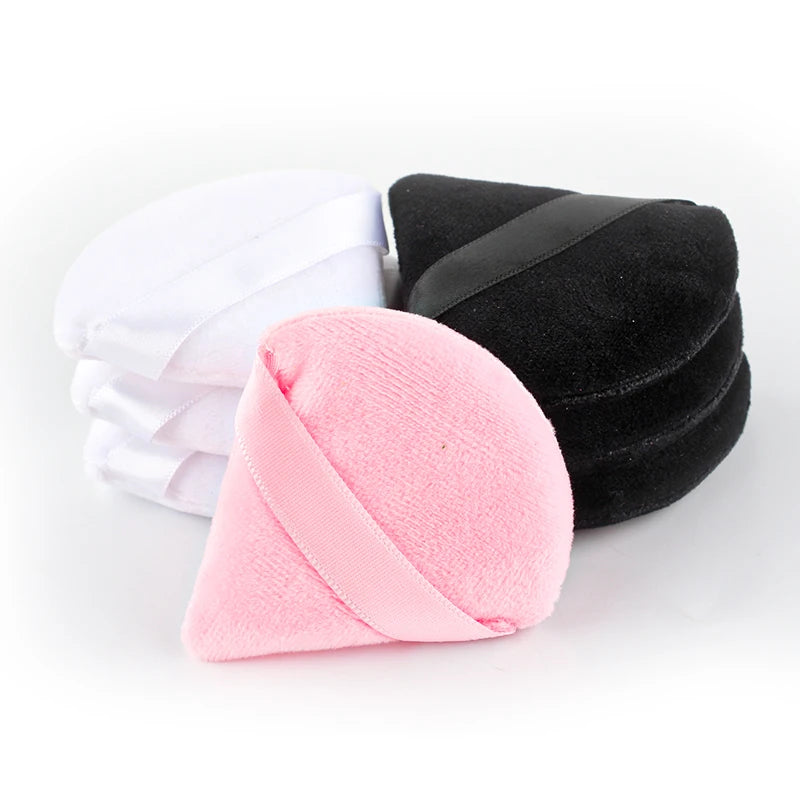1/2/4pcs Triangle Powder Puff Soft Velvet Facial Makeup Sponge Puff Mixer Beauty Foundat detail view