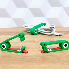 1/3pcs Fun Crocodile Cable Organizer Clip - Adorable Crocodile-Shaped Holder, PET Mat alternate view