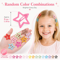 Colorful Star BB Hair Clips Y2K Snap Hair Clips Star Shape Barrettes Non Slip Hair Ac alternate view