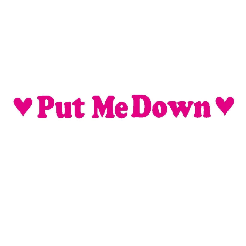 PUT ME DOWN Toilet Seat Reminder Sign | Funny Vinyl Bathroom Decal detail view