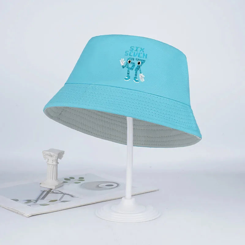 67 Cartoon Printed Kids Bucket Hat | Unisex Sun Hat for Outdoor Play alternate view