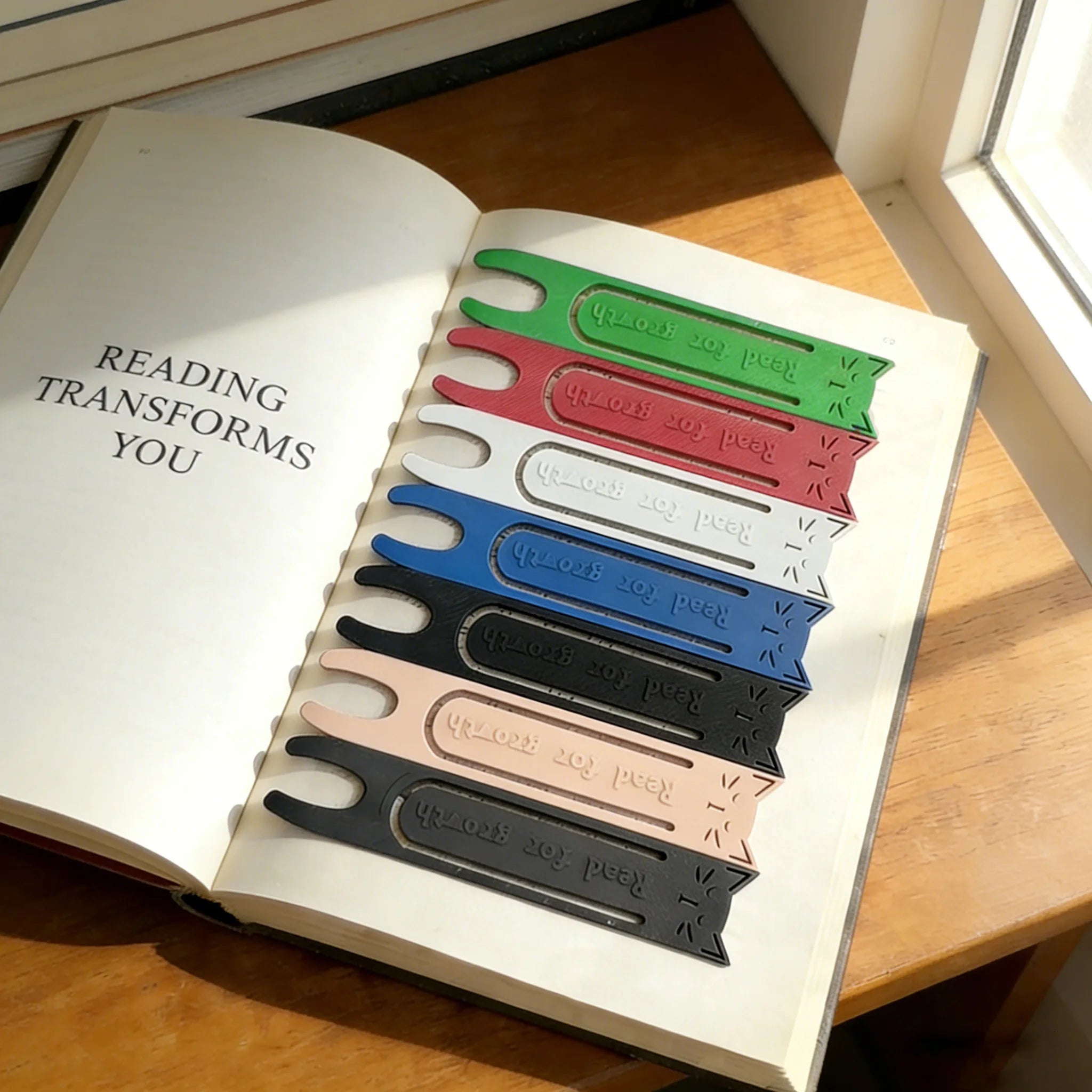 "Read for Growth" Reading Bookmarks, Creative Cat-Themed Labels, Reading Gifts for Bo alternate view