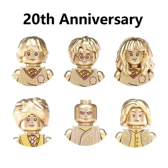 Mr Gold Building Blocks Mini Figure | Compatible Electroplate Plating Gold Chrome Action detail view