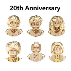 Mr Gold Building Blocks Mini Figure | Compatible Electroplate Plating Gold Chrome Action detail view