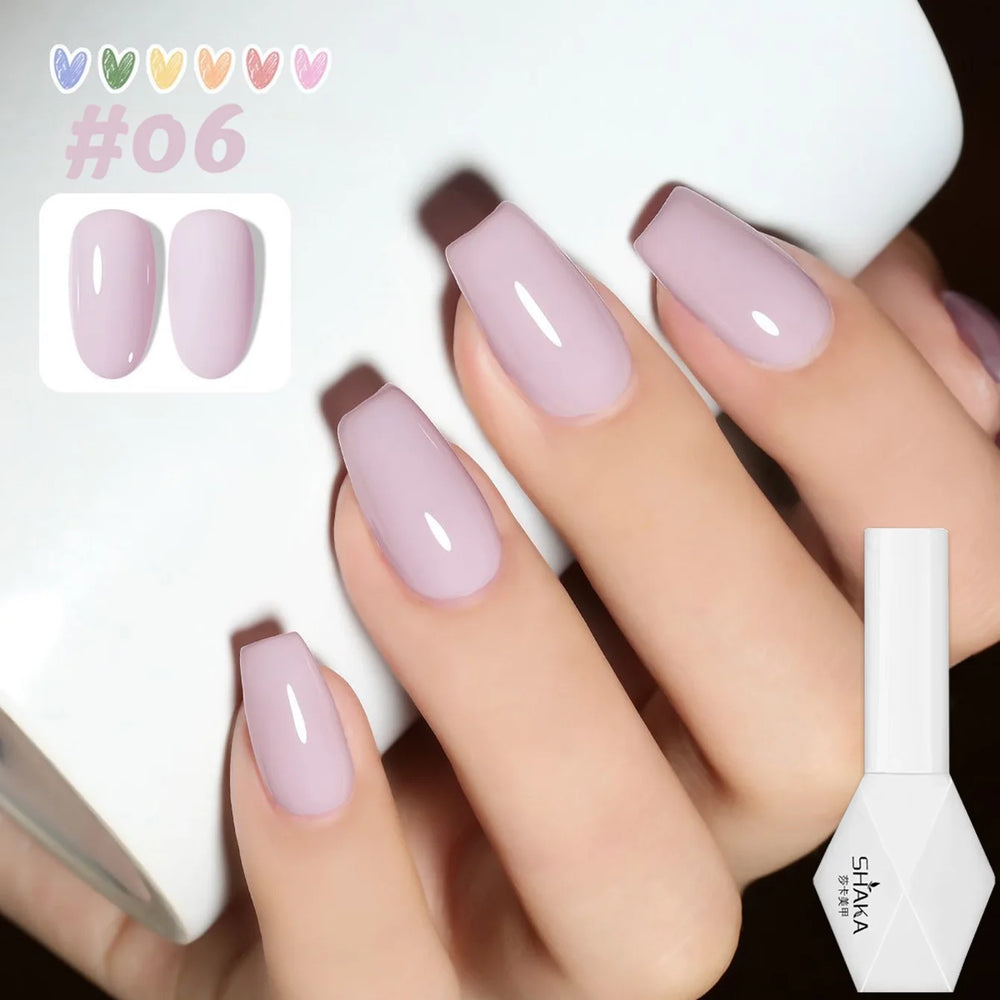 1-6pcs SHAKA Spring Ice Skin Naked Pink Gel Nail Polish 2026 New Style Versatile And alternate view