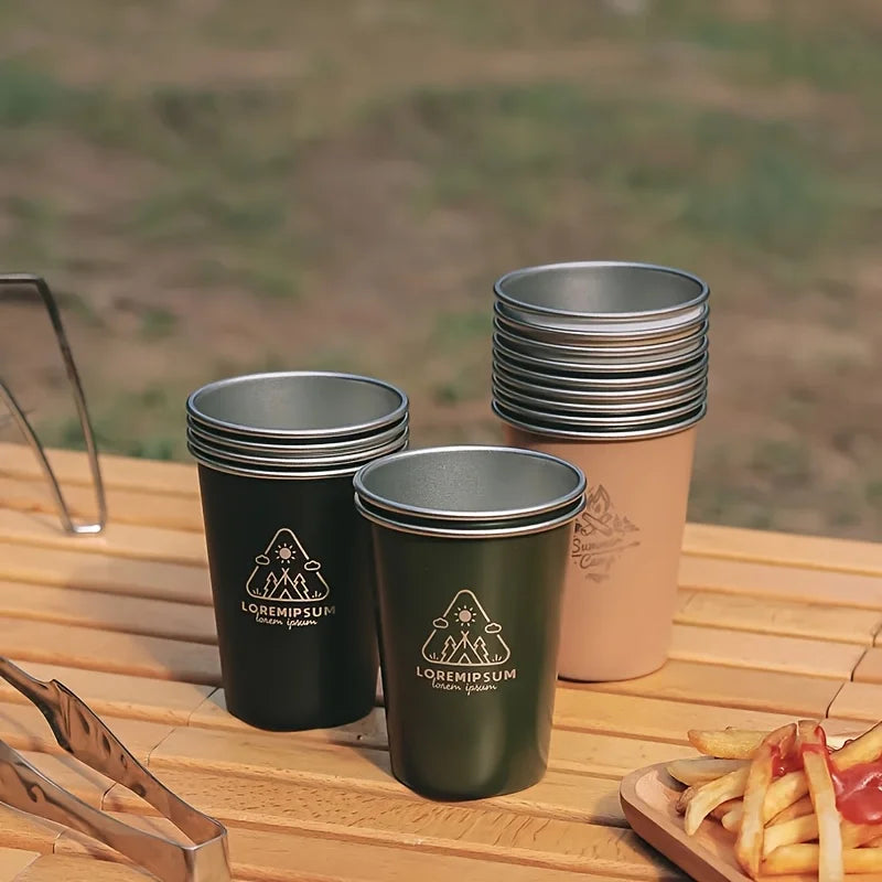 350ml Stainless Steel Beer Mug Outdoor Camping Beer Coffee Cup Milk Mug Hiking Picnic alternate view