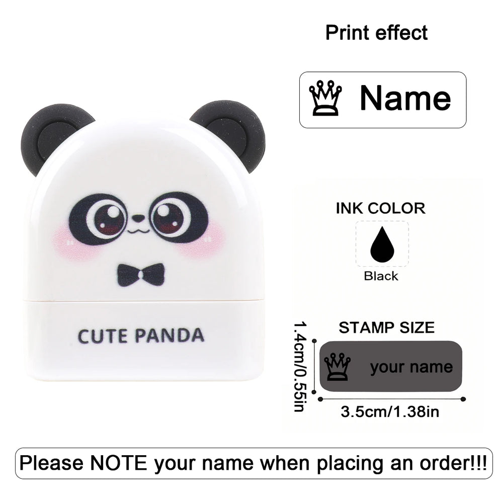 Personalized Animal Name Stamp | Custom Waterproof Clothing Label for Kids close-up view