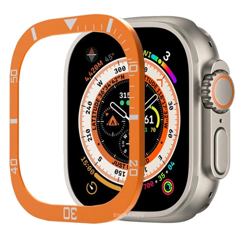 Aluminium Alloy Case+Tempered Glass for Apple Watch Ultra 2 49mm Anti-Scratch Screen Protector for iWatch Ultra 49mm Cover Film