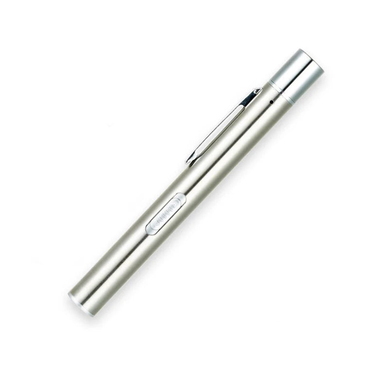 Rechargeable LED Medical Pen Light | Dual Color Temperature Stainless Steel Flashlight detail view