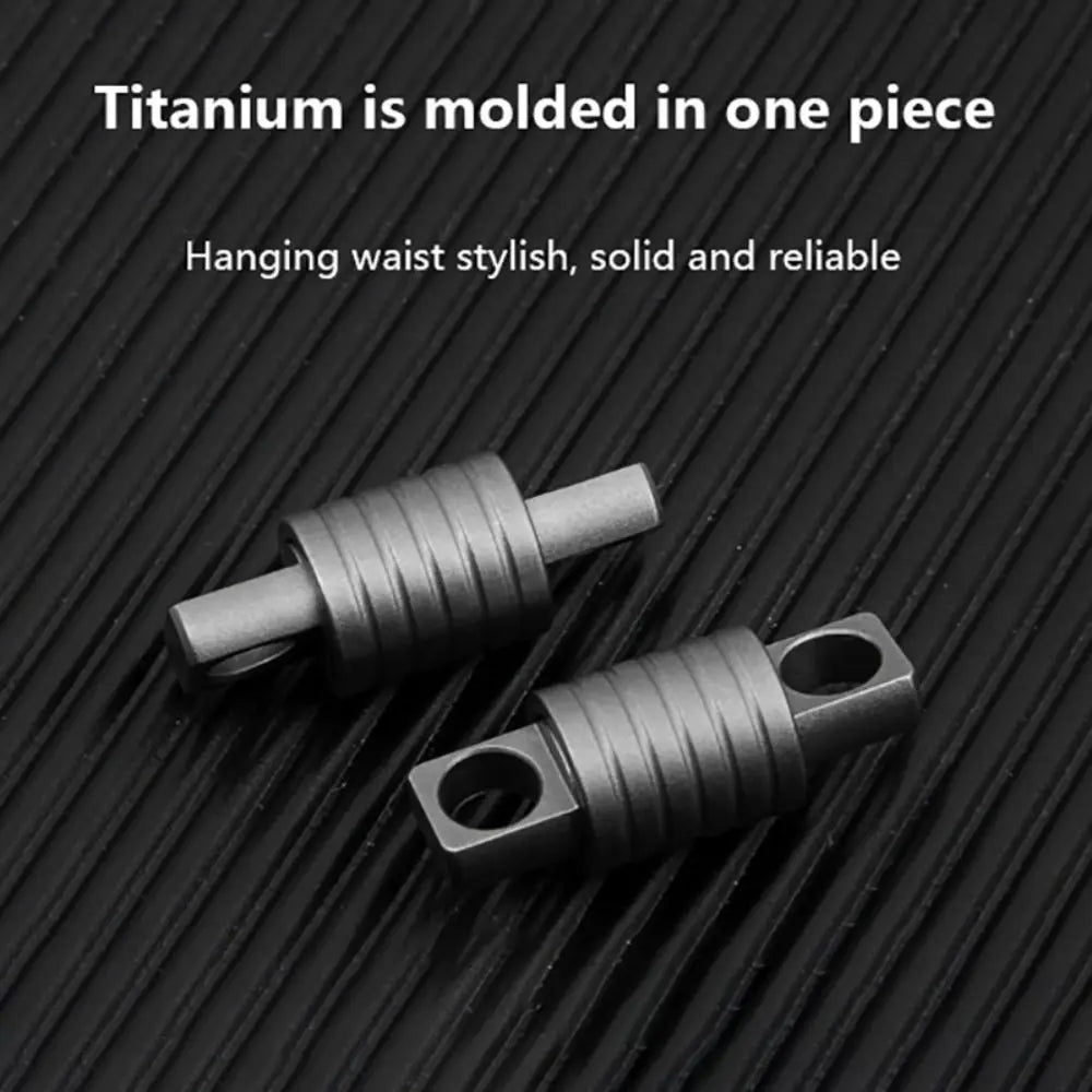 Quick Release 360° Titanium Keychain Swivel | Mini Spinner Buckle Holder detail view