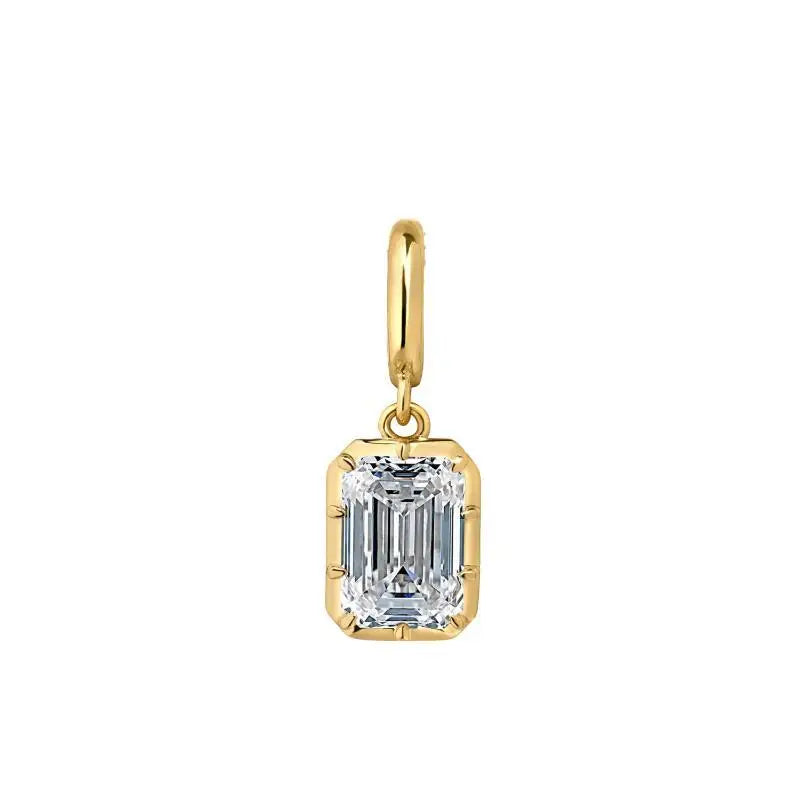 Minimalist Women's Geometric White Zircon Necklace Thin Bead Chain Pendant Non-fading lifestyle view