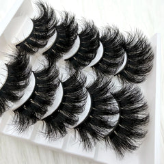 5 Pairs 3D Faux Mink Lashes Dramatic Volume Thick Lashes Fluffy Natural False Eyelashes detail view