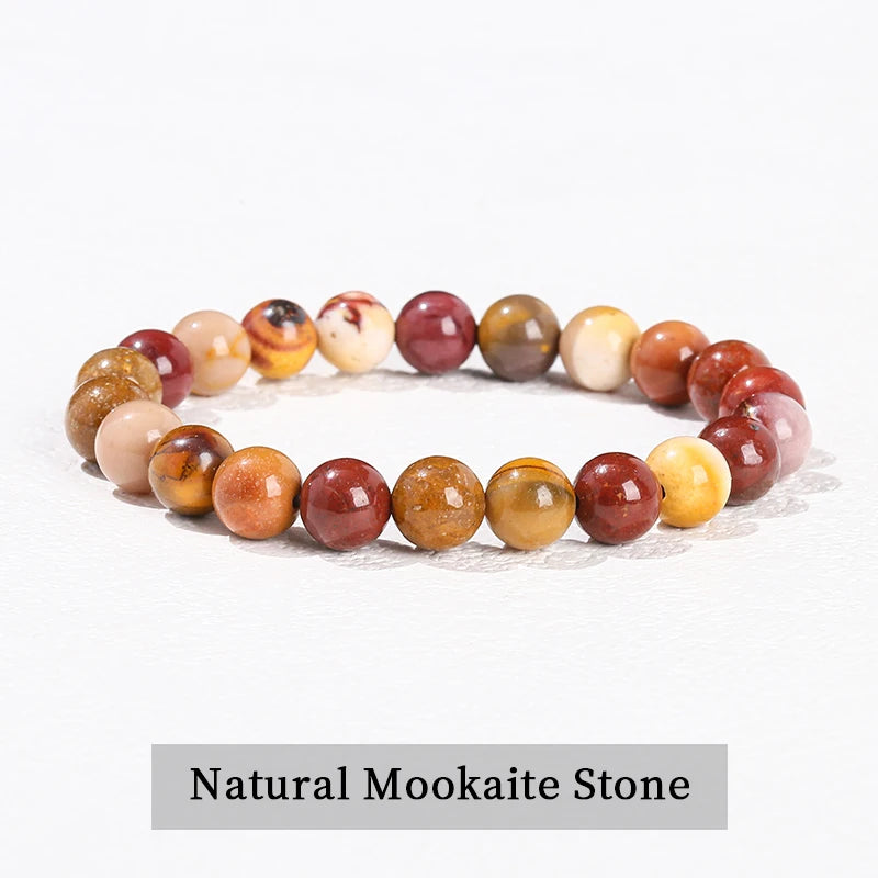 JD Natural Black Spectrolite Flash Smooth Beaded Bracelet Women Men 6 8 10mm Labrador lifestyle view