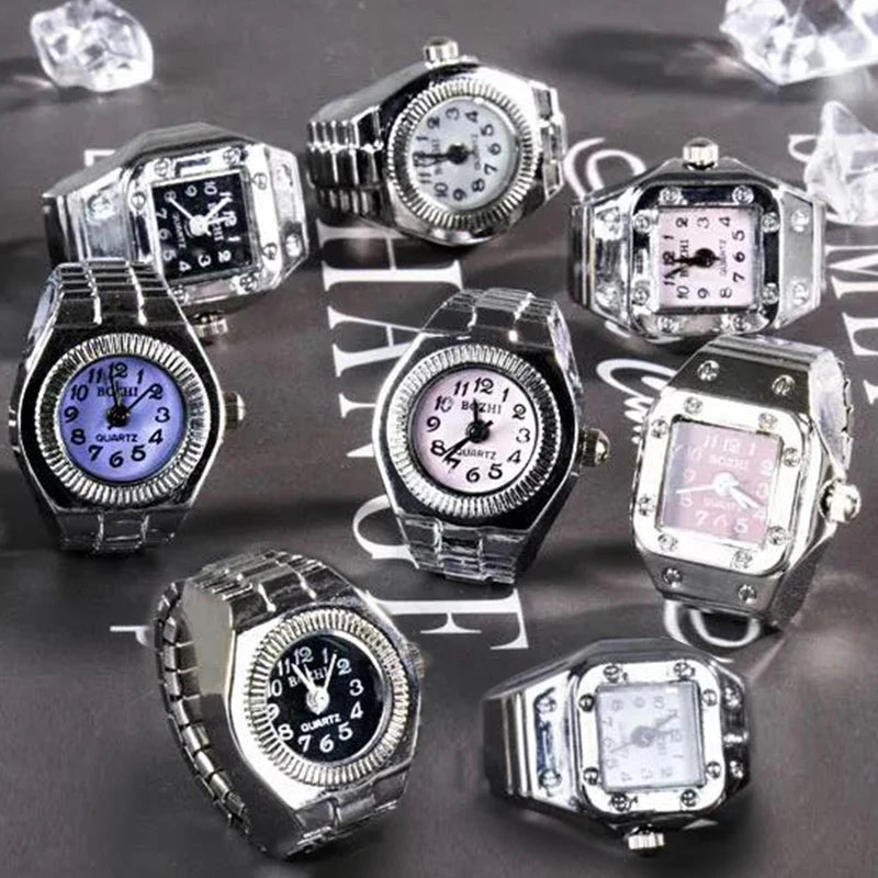 Retro Roman Vintage Punk Finger Watch Ring