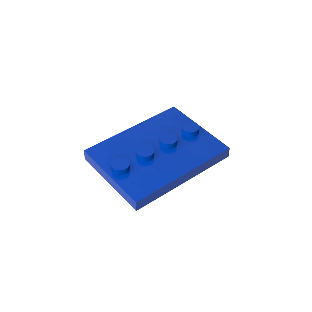Gobricks GDS-980 Tile, Modified 3 x 4 with 4 Studs in Center | Compatible Building Bl alternate view