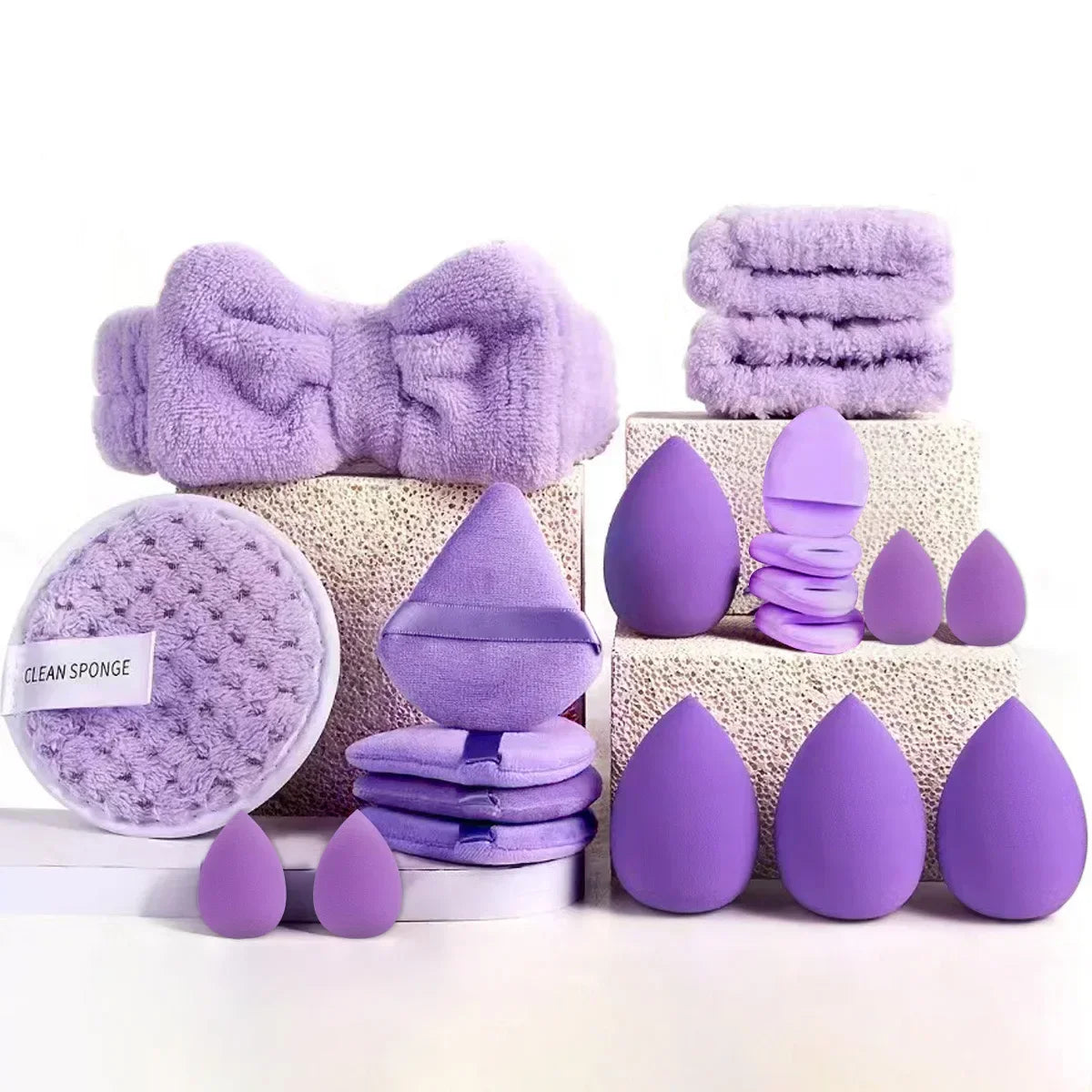 33pcs beauty set makeup kit large and small beauty sponges for flawless makeup applic alternate view