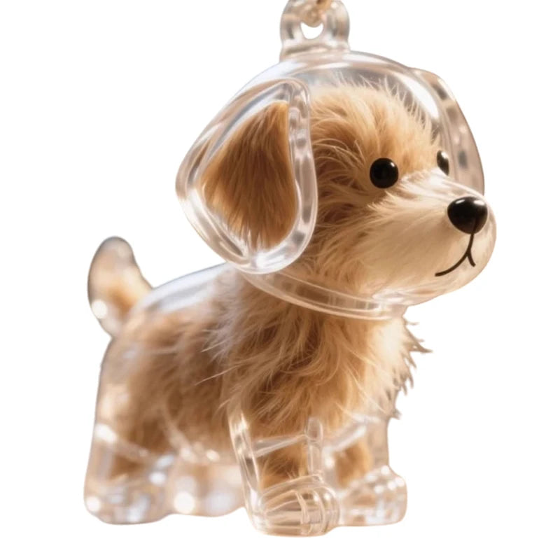 NEW Clear Puppy Hair Memorial Keepsake Capsule Pet's Dog Fur Container DIY Pendant Ke alternate view