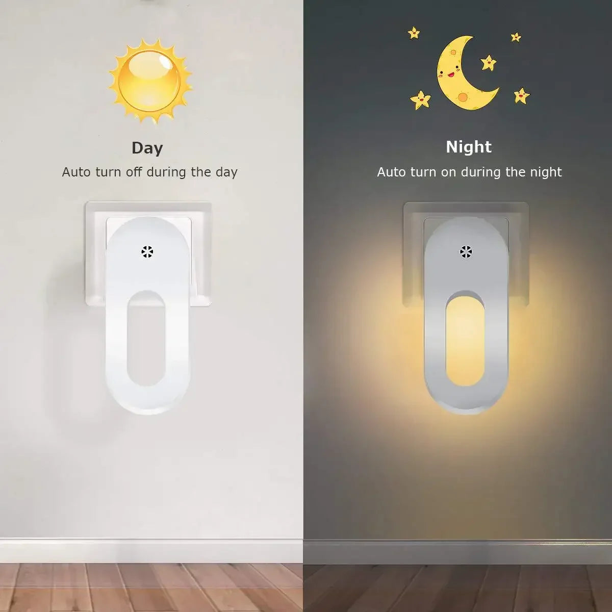 LED Plug Night Light with Twilight Sensor | Energy Saving Wall Socket Lamp for Kids R alternate view