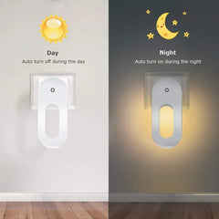 LED Plug Night Light with Twilight Sensor | Energy Saving Wall Socket Lamp for Kids R alternate view