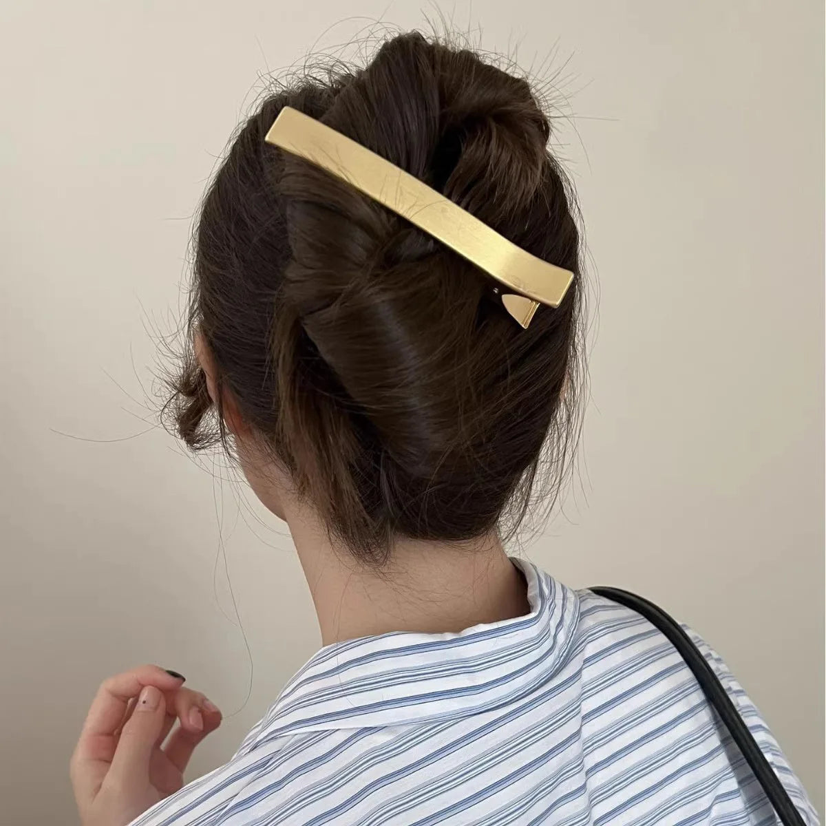 Korean Women Elegant Hair Clips Barrettes for Girls Metal Hair Claws Hairpin Bangs Duckbill Clip Pon