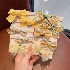 10pcs Hair Accessories Girls Scrunchies Aesthetic Lacos De Cabelo Infantil Bands Kids close-up view