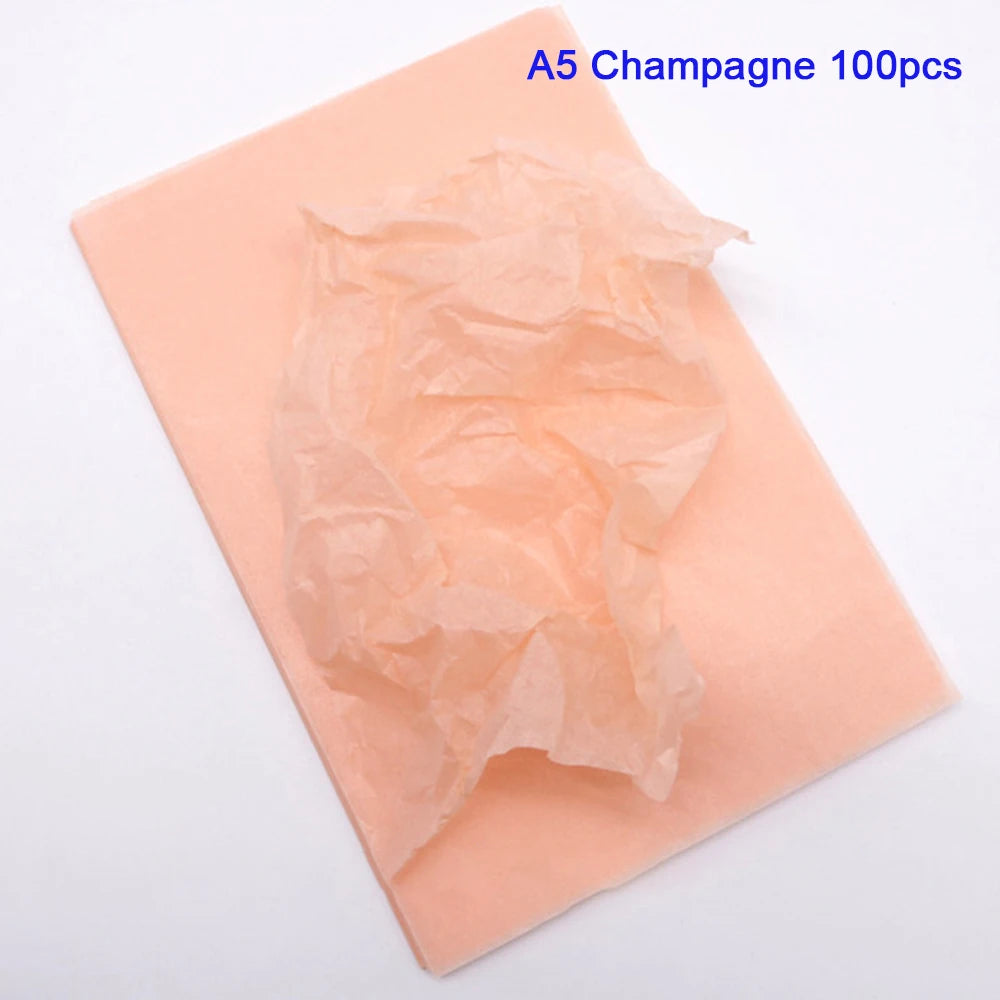 100 Sheets Multicolor Tissue Paper for Gift Wrapping | Bulk A4/A5 Translucent Craft Pape detail view