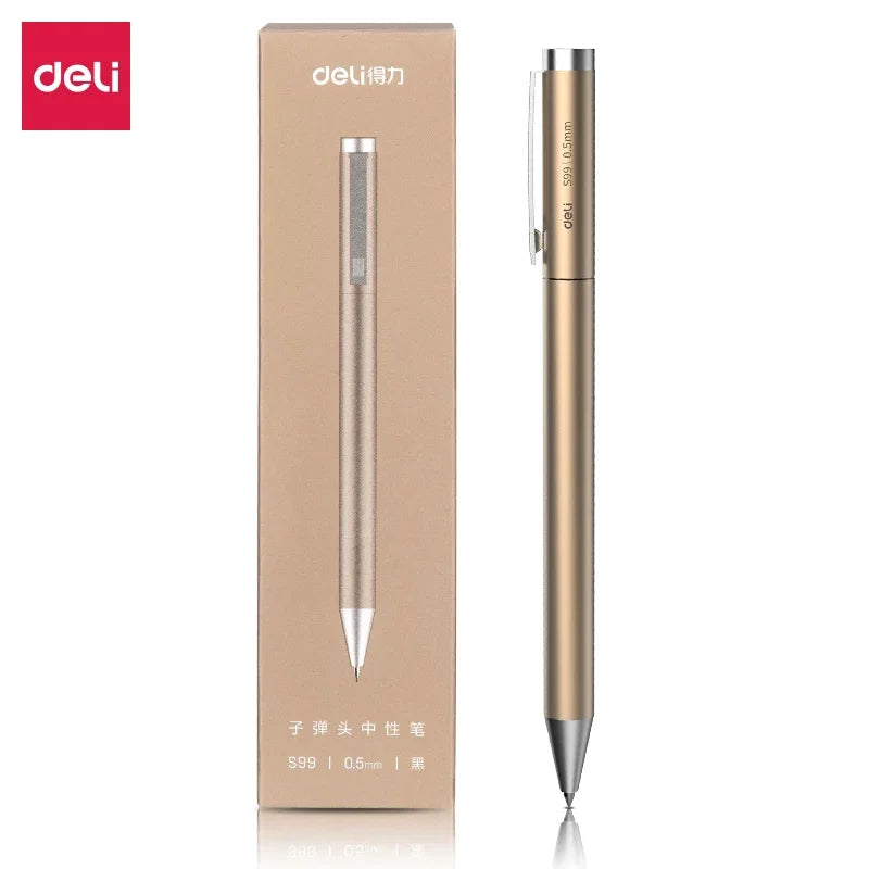 Metal Sign Pen 0.5mm Gel Ink Pens Golden Silver Color Metallic Writing Pen Office