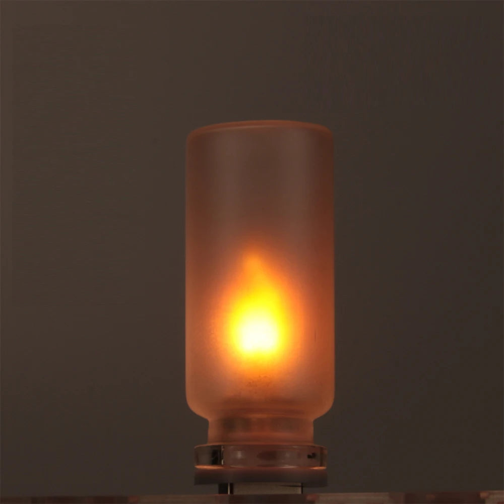 USB LED Flashing Candle Light | 5V Flame Night Light with Frosted Clear Glass and Touch detail view