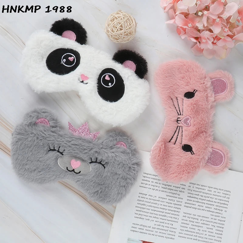 Cute Panda Eye Mask | Plush Sleep Eye Cover for Travel alternate view
