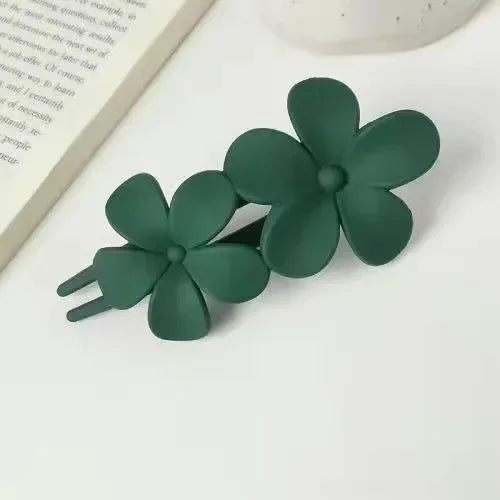 Flower Hair Clip Headdress Women Hair Clips Back Head Spoon Coiled Hair Hairpin Large Duckbill Clip Ponytail Clip