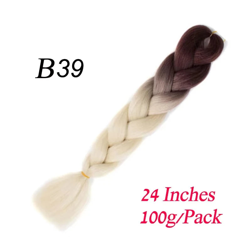 Lihui Pre Stretched Jumbo Braid Hair Extensions 24 inch | Kanekalon Synthetic Hair for African Braids
