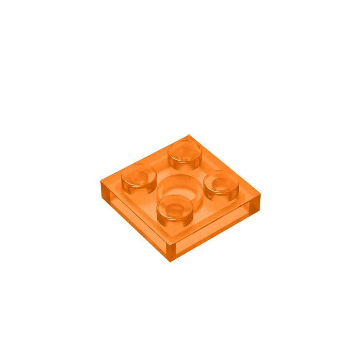 Gobricks Plate 2 x 2 Building Block | Compatible with Lego 3022 close-up view