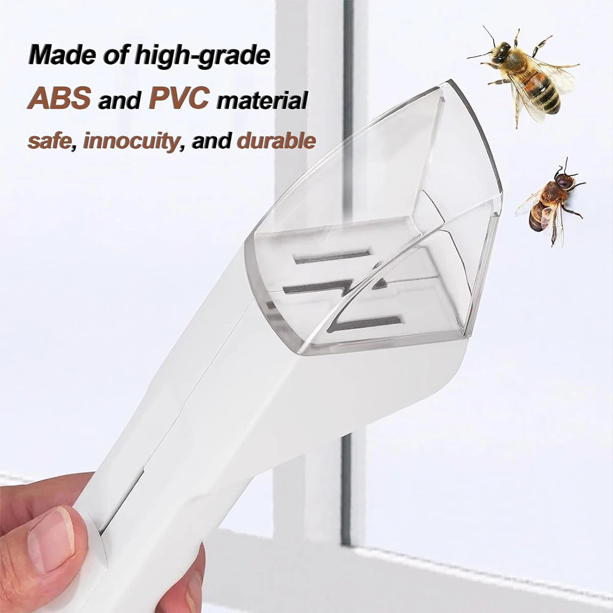 Clear and Humane Insect Catcher | Contactless Bug Trap for Kids and Adults detail view