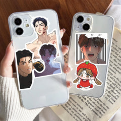 65Pcs Curse Animation Sticker Pack | Graffiti Decal Set for Phone Case Water Cup Skate close-up view