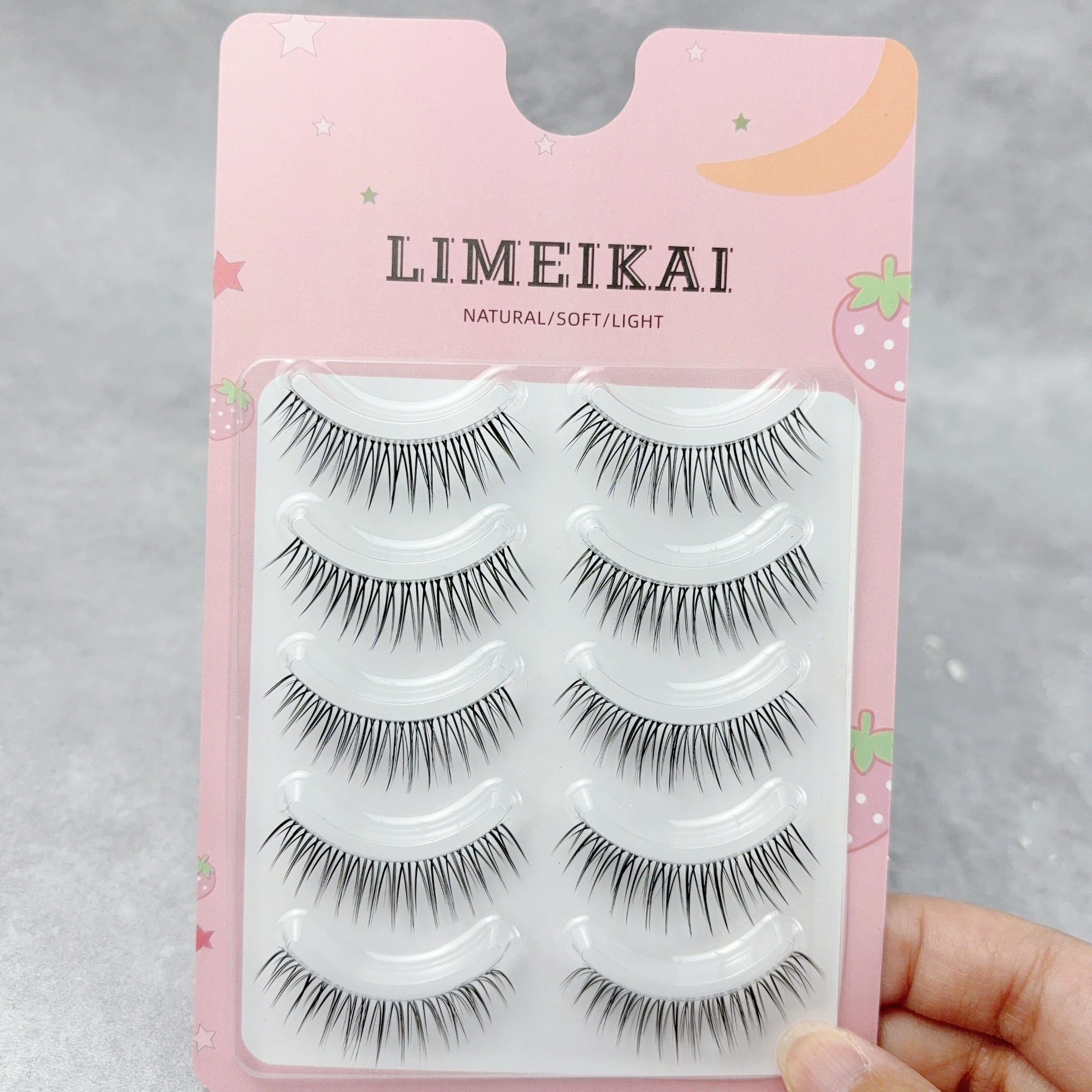 5 Pairs Short False Eyelashes Hard Stem Natural Look Daily Wear | Nude Makeup Lashe additional angle