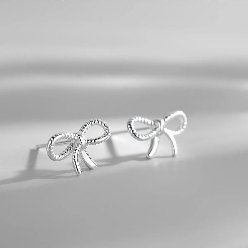 925 Silver Needles Lovely Mini Stud Earrings Women Cute Heart Star Moon Daisy Christm lifestyle view