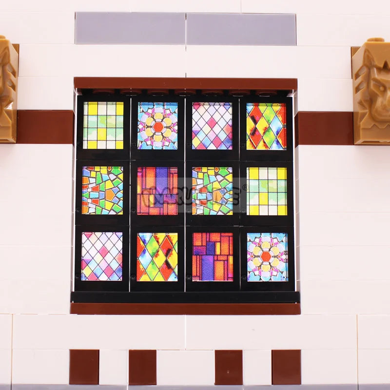 Marumine Window and Door Building Blocks | Compatible City House Parts Set additional angle