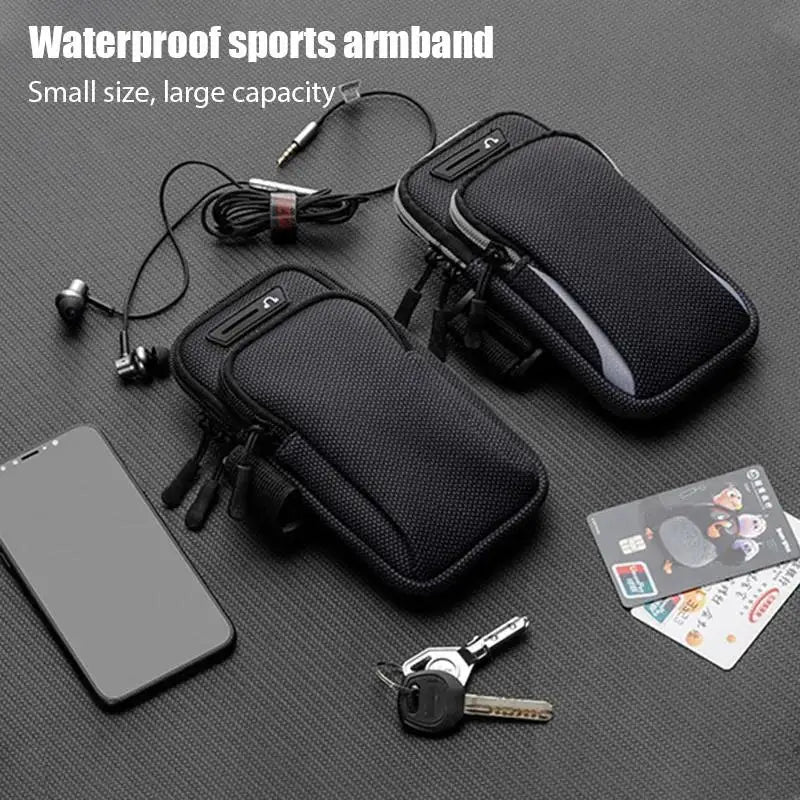 Outdoor Waterproof Fitness Running Sport Arm Cellphone Holder close-up view
