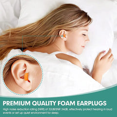 20 Pairs Soft Foam Ear Plugs | Noise Reduction for Sleep and Travel alternate view