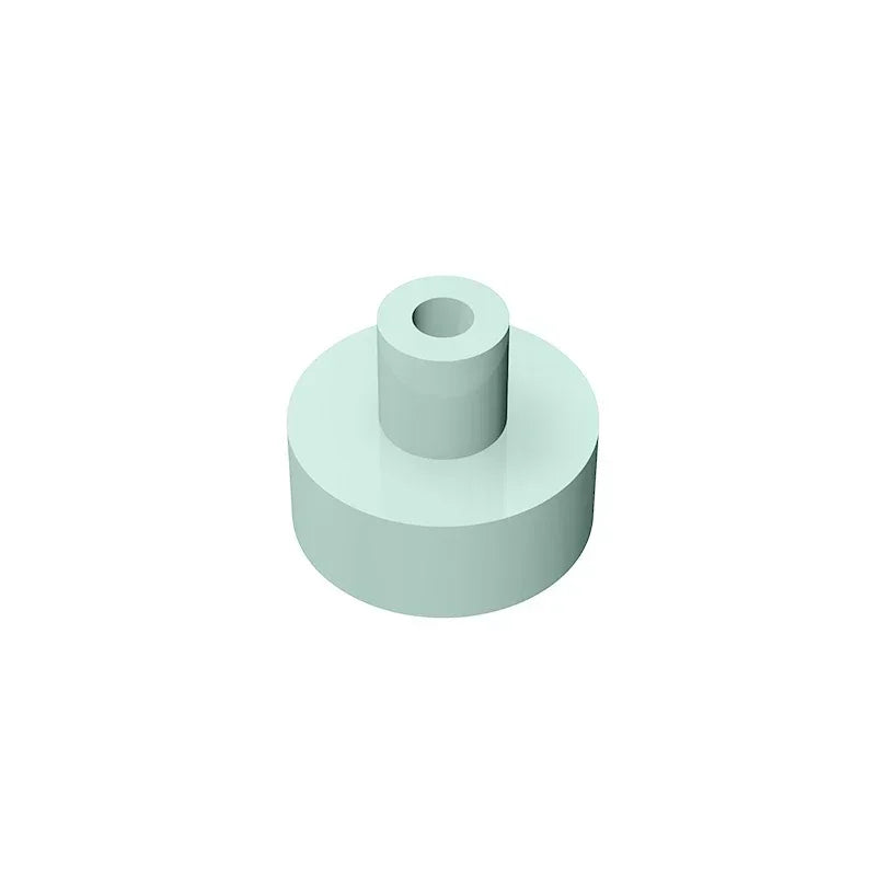 Gobricks Tile Round 1x1 with Bar and Pin Holder | Compatible Building Block detail view