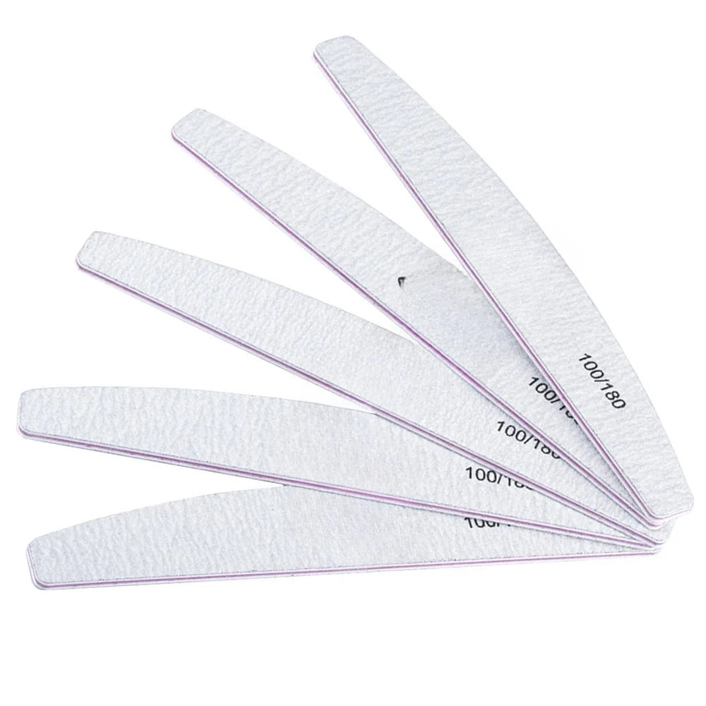 10Pcs/Lot 80/100/150/180/240 Grit Limas Trimmer Lime Nail Art Ongle Manicure Tool Nail F detail view