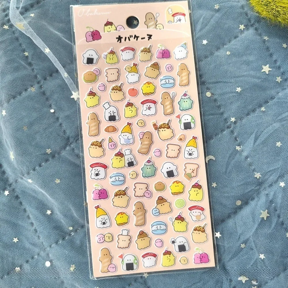 3D Crystal Stickers 4PCS | Cute Animal & Ghost Reward Decals for Kids lifestyle view